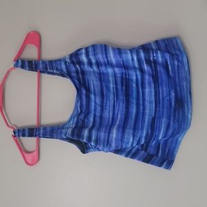 (2/$15) Size S/M Women’s Inches Away Blue Tankini Swimsuit Top